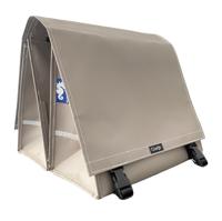 Dubbele Fietstas XL PVC 46L matt taupe - thumbnail