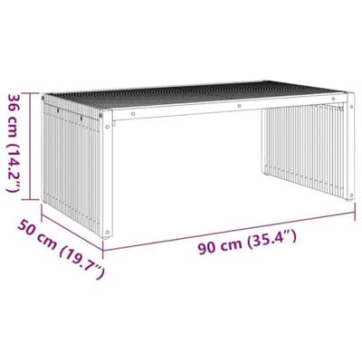 Tuin Bijzettafel Bruin 90 x 50 x 36 cm Massief teakhout