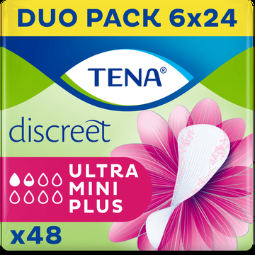 Tena Discreet Ultra Mini Plus Inlegkruisjes 2 x 24 Stuks bij Jumbo