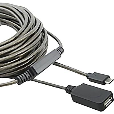 Renkforce USB-kabel USB 2.0 USB-C stekker, USB-A bus 15.00 m Zwart Vergulde steekcontacten RF-4752798