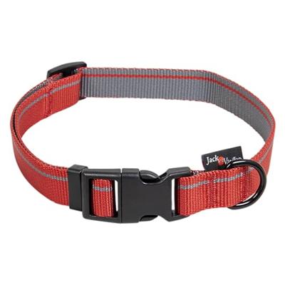 Jack and Vanilla Hondenhalsband - Nylon - Kliksluiting - Rood - 65 cm