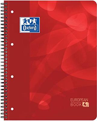 Oxford School Projectbook spiraalschrift, ft A4+, 4-gaats perforatie, geruit 5 mm, rood Oxford School Projectbook spiraalschrift, ft A4+, 4-gaats perforatie, geruit 5 mm, rood