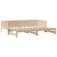 Slaapbank met onderschuifbed en lades zonder matras 80x200 cm - thumbnail