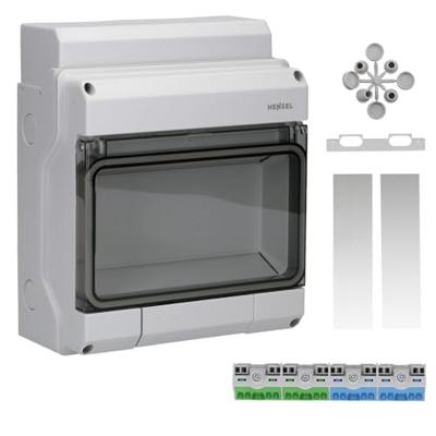 Hensel 61000736 KV 1509 Kleine verdeelkast Opbouw (op muur) Aantal groepen: 9 Aantal rijen: 1 Inhoud: 1 stuk(s) Hensel 61000736 KV 1509 Kleine verdeelkast Opbouw (op muur) Aantal groepen: 9 Aantal rijen: 1 Inhoud: 1 stuk(s)