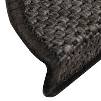 Trapmatten zelfklevend 15 st sisal-look 56x20 cm antracietkleur - thumbnail