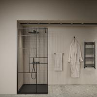 Inloopdouche BWS Airon 100x200 cm Zwart Boss & Wessing - thumbnail