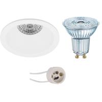 LED Spot Set - LEDVANCE Parathom PAR16 940 36D - Pragmi Pollon Pro - GU10 Fitting - Dimbaar - Inbouw Rond - Mat Wit - 3.4W - Natuurlijk Wit 4000K - Verdiept - Ø82mm - thumbnail