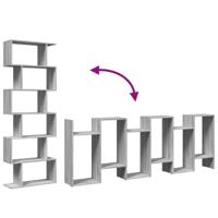 Kamerscherm / boekenkast 6-laags 70x24x193 cm hout grijs sonoma - thumbnail