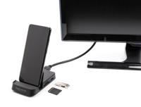 Delock 88018 USB-C, USB-A 2.0, HDMI Smartphone-dockingstation Zwart Geschikt voor: Smartphones mit USB-C Anschluss - thumbnail