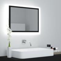VidaXL Badkamerspiegel led 60x8,5x37 cm acryl zwart - thumbnail