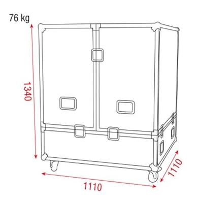 DAP LCA-MIR100 Flightcase voor 100cm spiegelbol