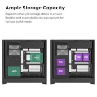 MONTECH Midi-tower Behuizing, Gaming-behuizing, PC-behuizing Zwart - thumbnail