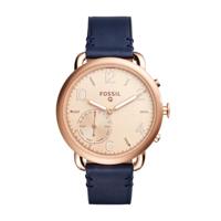 Horlogeband Fossil FTW1128 Leder Blauw 18mm - thumbnail