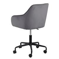 Bendt Bureaustoel 'Loren' Velvet, kleur Dark Grey - thumbnail