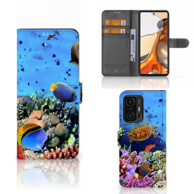 Xiaomi 11T | 11T Pro | Telefoonhoesje | Met pasjeshouder | Vissen