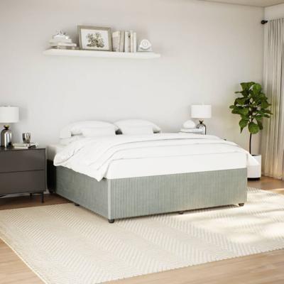 Bedframe zonder matras 180x200 cm fluweel lichtgrijs