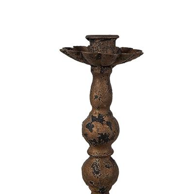 Clayre & Eef Kandelaar 25 cm Zwart Ijzer Kaarsenstandaard