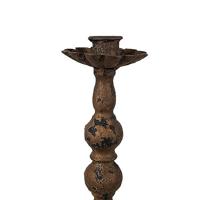 Clayre & Eef Kandelaar 25 cm Zwart Ijzer Kaarsenstandaard - thumbnail