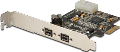 Digitus 3 poorten FireWire 800-controllerkaart FireWire 800 PCIe