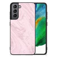 Samsung Galaxy S21FE Marmeren Print Telefoonhoesje Marble Pink - Origineel Cadeau Vriendin - thumbnail