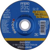 PFERD TOOLS 62015420 E 150-3,5 PSF DUO STEELOX Afbraamschijf gebogen Diameter 150 mm Boordiameter 22.23 mm RVS, Staal, IJzerslag 10 stuk(s) - thumbnail