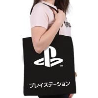 Playstation - Black Katakana Tote Bag - thumbnail