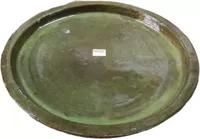 Geglazuurde schotel 52x9 cm jade zwart - thumbnail