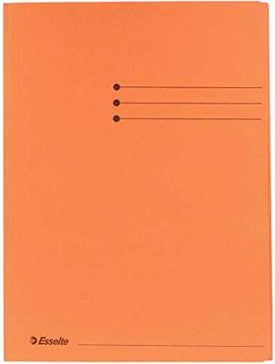 Dossiermap Esselte A4 3 kleppen manilla 275gr oranje | 50 stuks