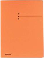 Dossiermap Esselte A4 3 kleppen manilla 275gr oranje | 50 stuks - thumbnail