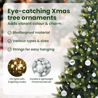 VidaXL Kunstkerstboom met scharnier 150 leds groen 150 cm pvc en pe - thumbnail