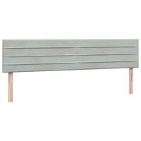 Boxspring met matras fluweel lichtgrijs 180x220 cm - thumbnail