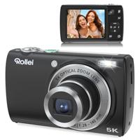 Rollei Powerflex Compact digitale camera, 64 MP, 5 K, met dubbele camera, 5 x digitale zoom, AutoFocus fotocamera met 2,8 inch touch-display, draagbaar, compacte camera, zwart, digitale - thumbnail