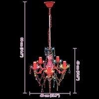 Kroonluchter Kristal Veelkleurig - thumbnail