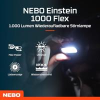 Ledlamp voor op het hoofd Nebo Einstein™ 1000 Flex 1000 Lm - thumbnail