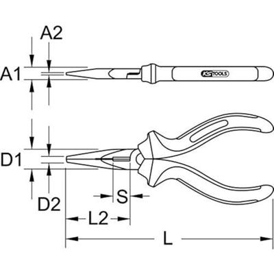 KS Tools 1151323 Telefoontang 165 mm