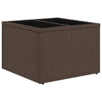 5-delige Loungeset met kussens poly rattan bruin - thumbnail