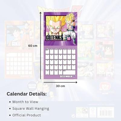 DRAGONBALL Z 2026 SQUARE CALENDAR