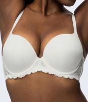 Super Push Up BH - Claire - Maximizer push up bh met beugel - T-shirt bh met kanten rand - thumbnail