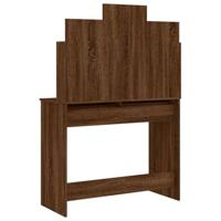 Kaptafel met spiegel 96x39x142 cm bruin eikenkleur - thumbnail