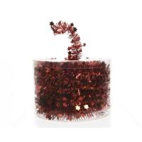 Lametta guirlande ster glans kerstrood - thumbnail