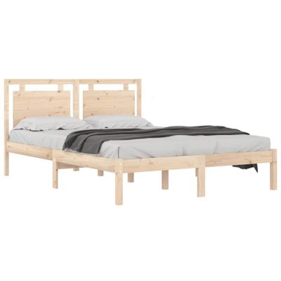 Bedframe massief hout 140x190 cm - thumbnail