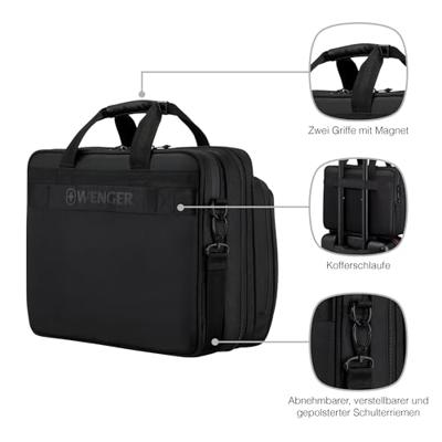 Wenger Legacy Black Series Laptoptas Geschikt voor max. (laptop): 40,6 cm (16) Zwart Wenger Legacy Black Series Laptoptas Geschikt voor max. (laptop): 40,6 cm (16) Zwart