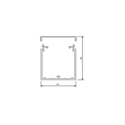 Hager LF6006009016 Kabelgoot (l x b x h) 2000 x 57 x 60 mm Wit 2 m Hager LF6006009016 Kabelgoot (l x b x h) 2000 x 57 x 60 mm Wit 2 m