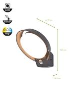Lutec Ronde buitenlampPolo antraciet met sensor - 5205702118 - thumbnail