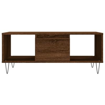 Salontafel 90x50x36,5 cm bewerkt hout bruin eikenkleur