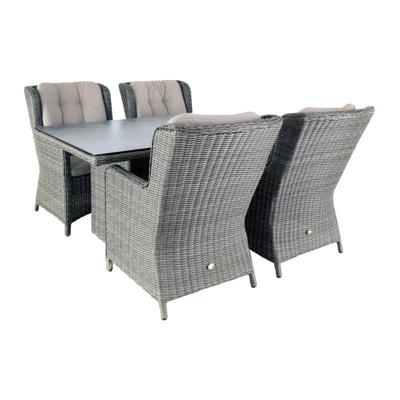 Diningset Santa Rosa Coffee Brown D 180 x B 90 x H 75 cm Oosterik Home - Oosterik home