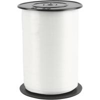 Creativ Company Cadeaulint, b: 10 mm, glossy, wit, 250 m/ 1 rol - thumbnail