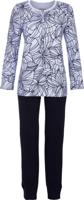 Katoenen pyjama grafische bloemen - thumbnail