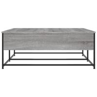 Salontafel 100x99x40 cm bewerkt hout grijs sonoma - thumbnail