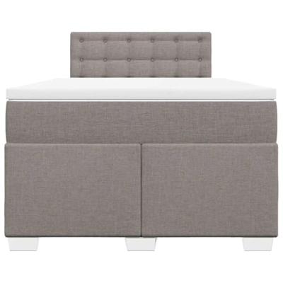 Boxspring met matras stof taupe 120x190 cm